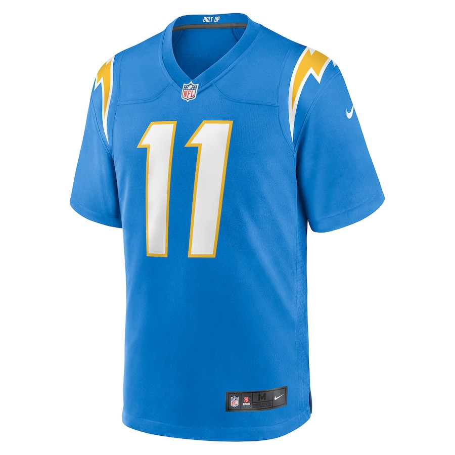 Alternative view of Luis Perez #11 Los Angeles Chargers Game Jersey - Men's | Powder Blue