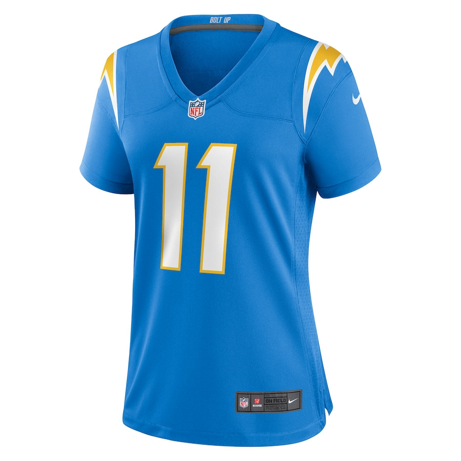 Alternative view of Luis Perez #11 Los Angeles Chargers Game Jersey - Women's | Powder Blue