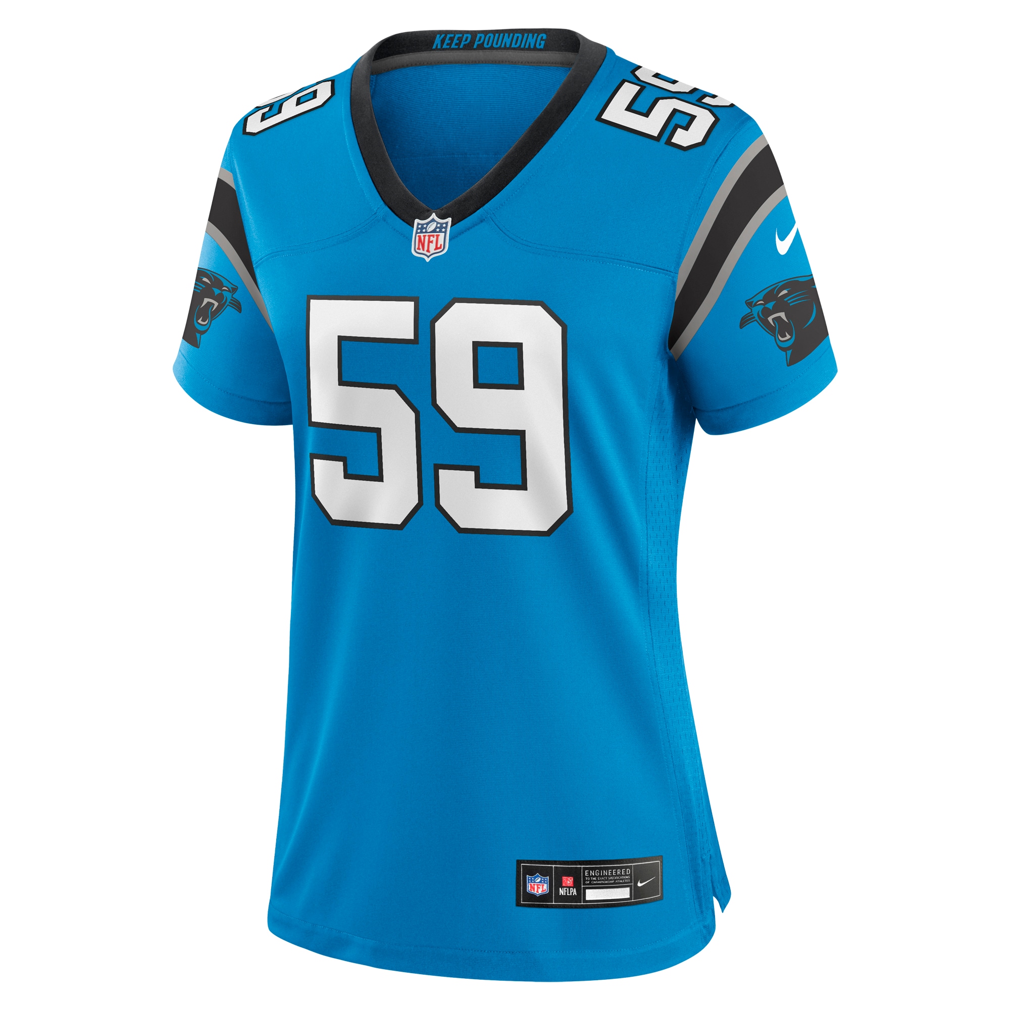 Alternative view of Luke Kuechly Carolina Panthers Retired Player Game Jersey - Women's