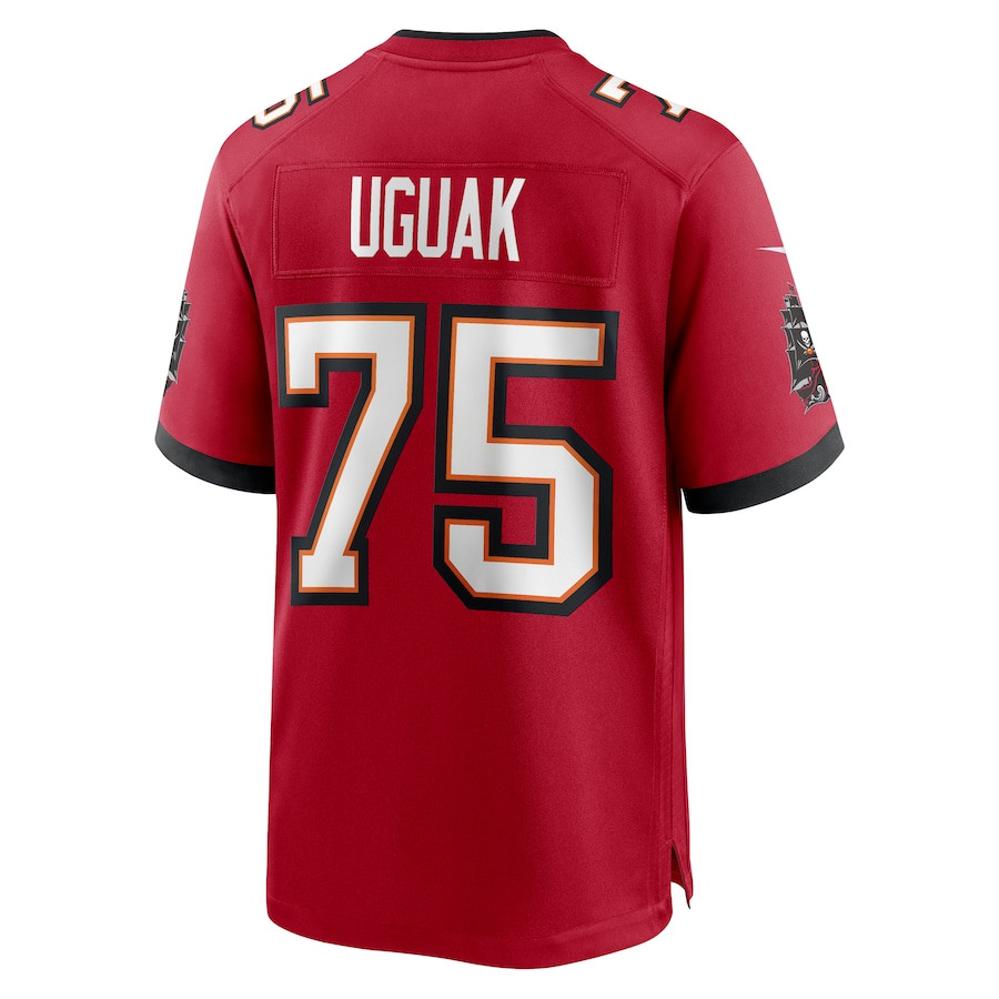 Lwal Uguak #75 Tampa Bay Buccaneers Game Jersey - Men's | Red - Image 3