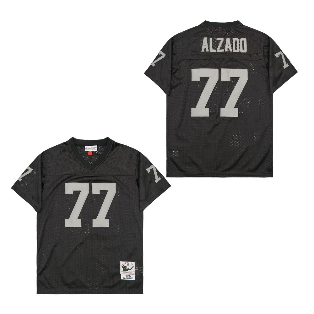 Alternative view of Lyle Alzado #77 Las Vegas Raiders Throwback Game Jersey - Men's | Black