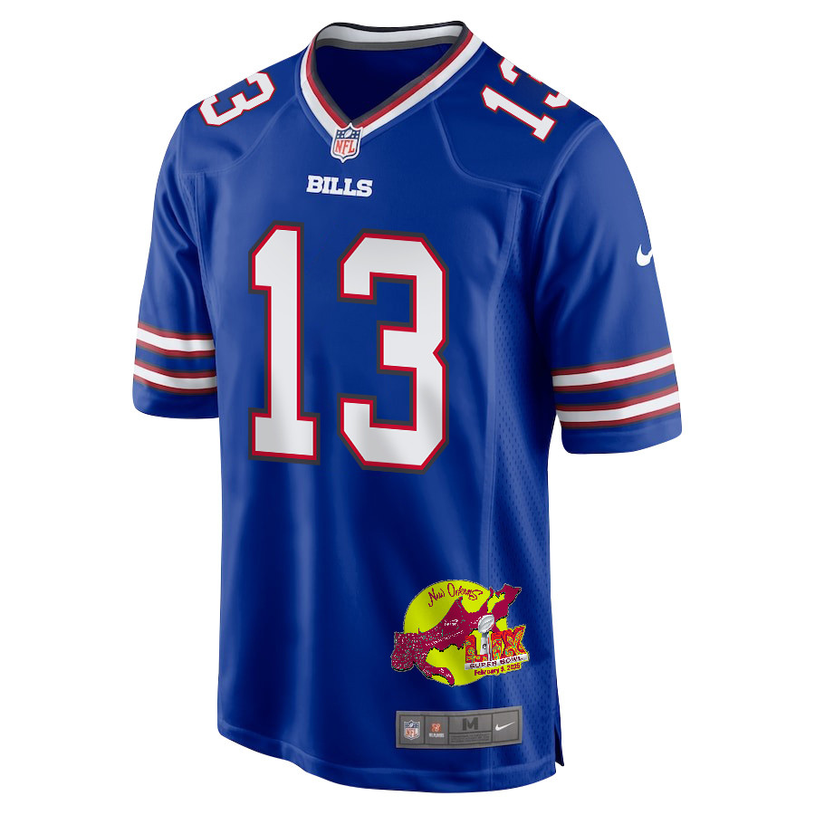 Mack Hollins #13 Buffalo Bills Super Bowl LIX Game Jersey - Men's | Royal - Image 3