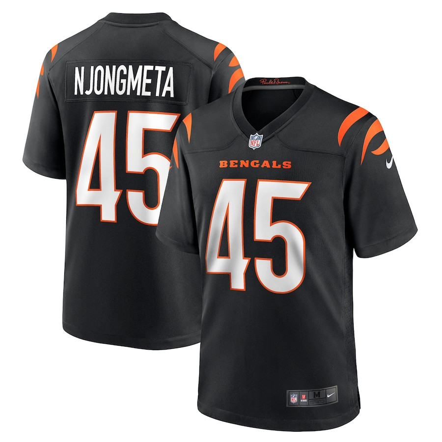 Maema Njongmeta #45 Cincinnati Bengals Game Jersey - Men's | Black