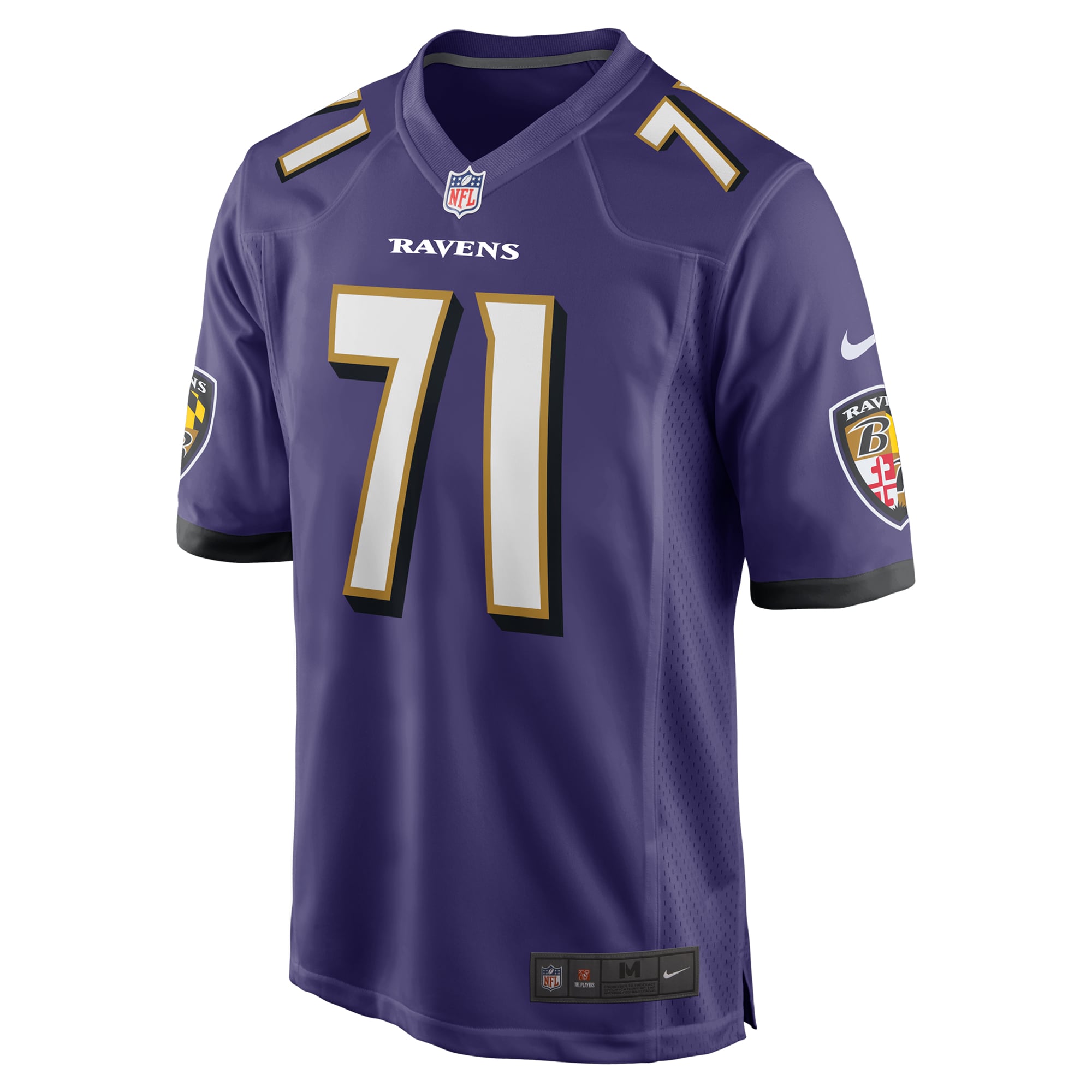 Malaesala Aumavae-Laulu Baltimore Ravens Game Jersey - Men's | Laulu Purple Team Game Jersey - Image 2