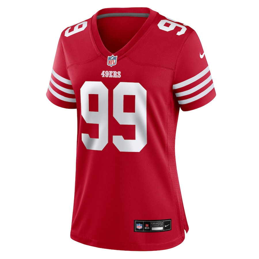 Alternative view of Maliek Collins #99 San Francisco 49ers Game Jersey - Women's | Scarlet