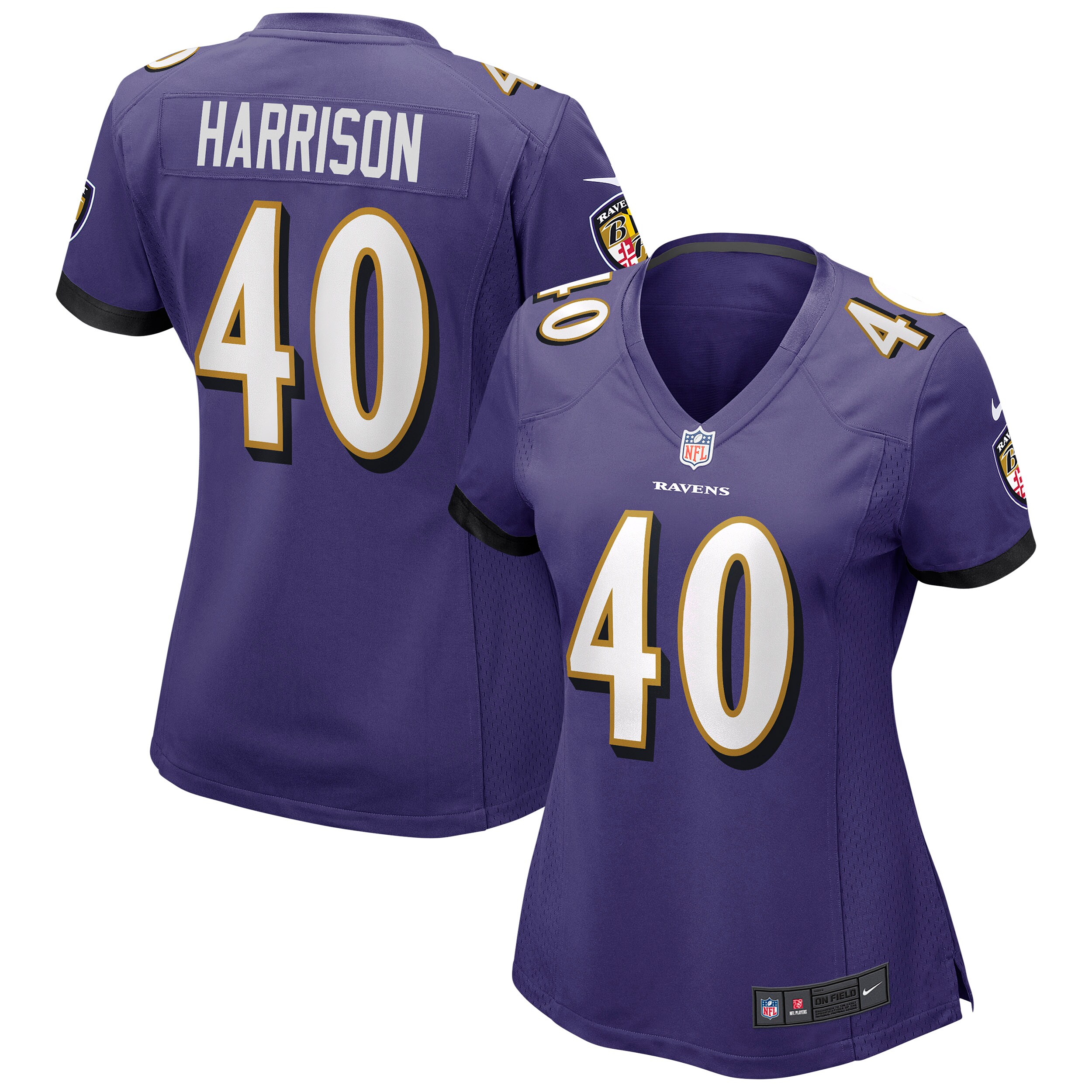 Malik Harrison Baltimore Ravens Game Jersey - Women's