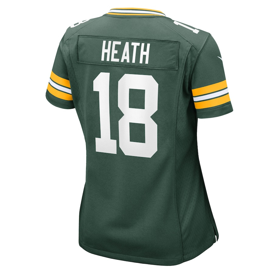 Alternative view of Malik Heath #18 Green Bay Packers Game Jersey - Women's | Green