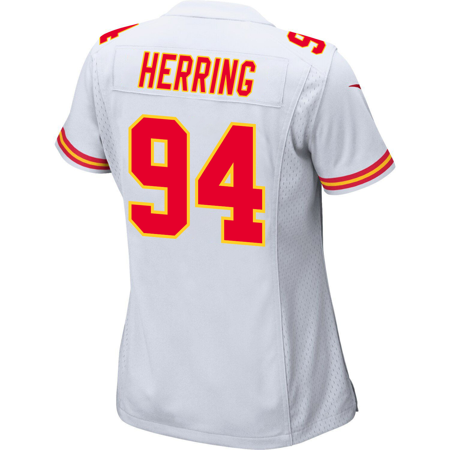 Malik Herring #94 Kansas City Chiefs Super Bowl LVIII Patch Game Jersey - Women's | White - Image 3