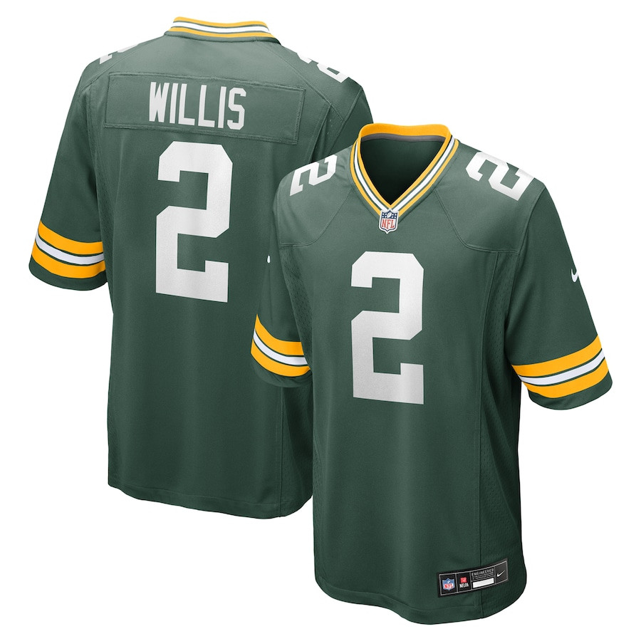 Malik Willis #2 Green Bay Packers Game Jersey - Men's | Green