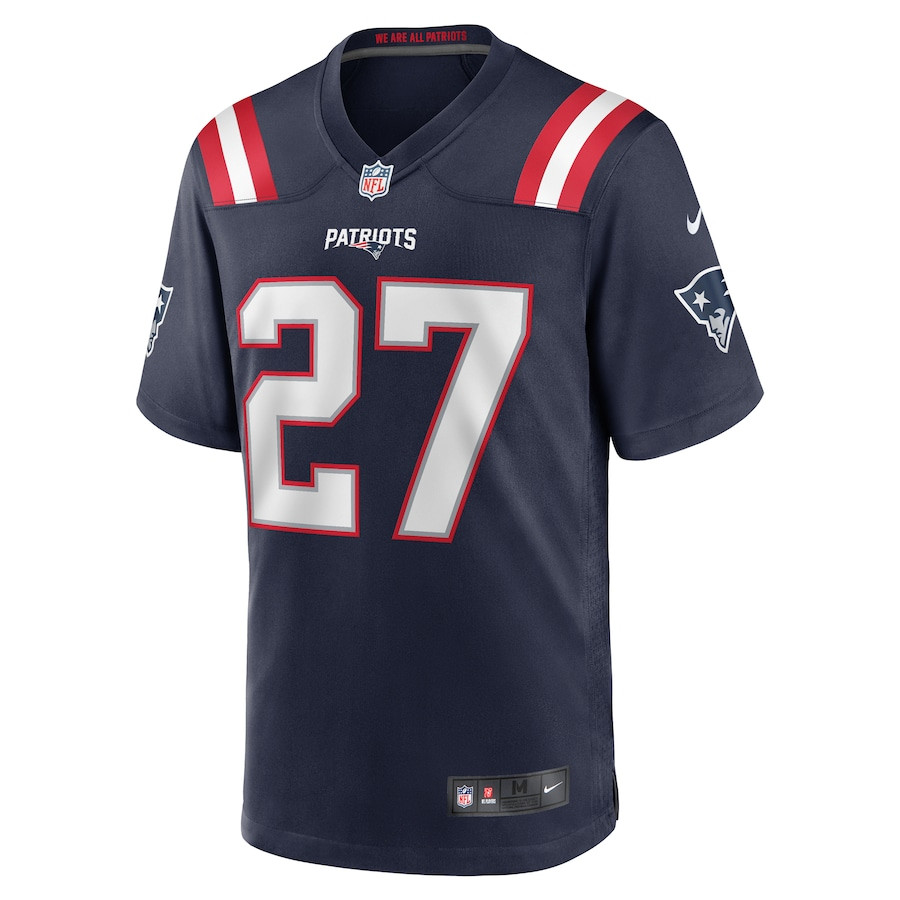 Alternative view of Marcellas Dial Jr. #27 New England Patriots Game Jersey - Men's | Navy