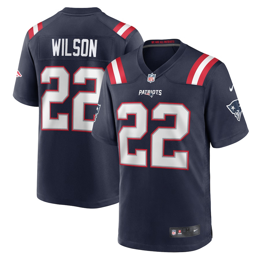 Marco Wilson #22 New England Patriots Game Jersey - Men's | Navy