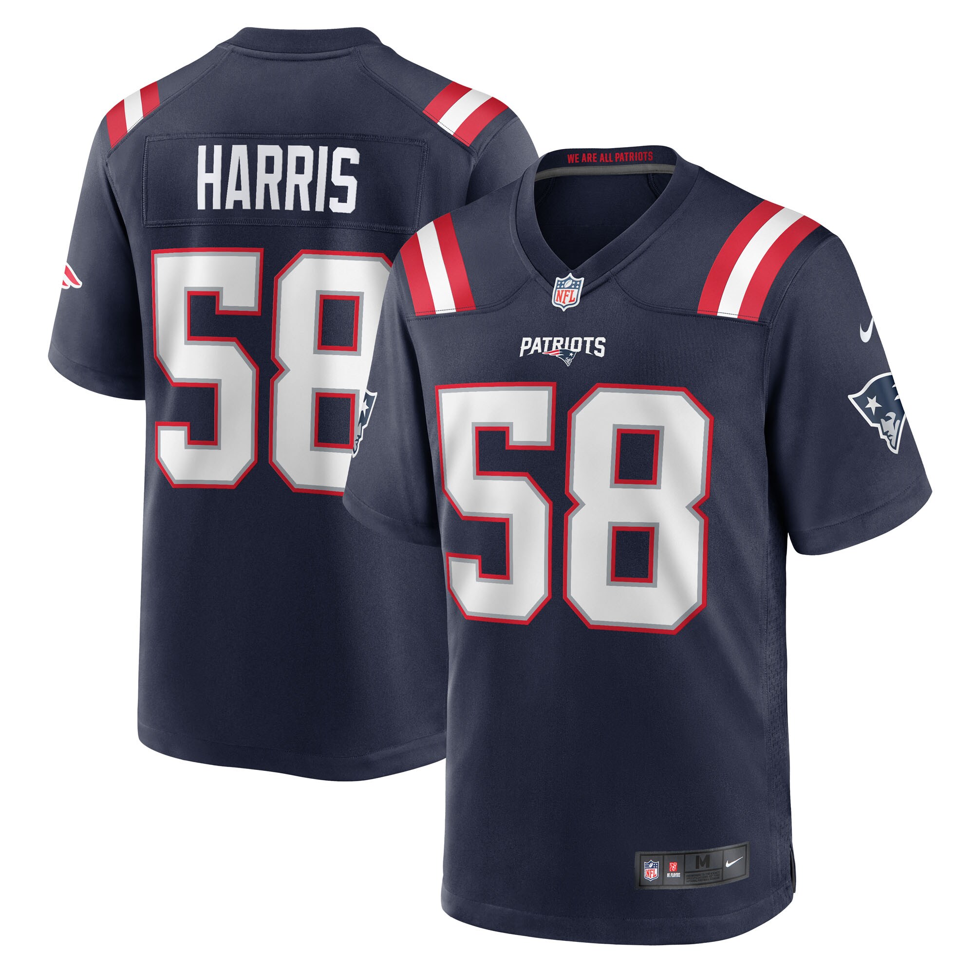 Marcus Harris New England Patriots Game Jersey - Men's