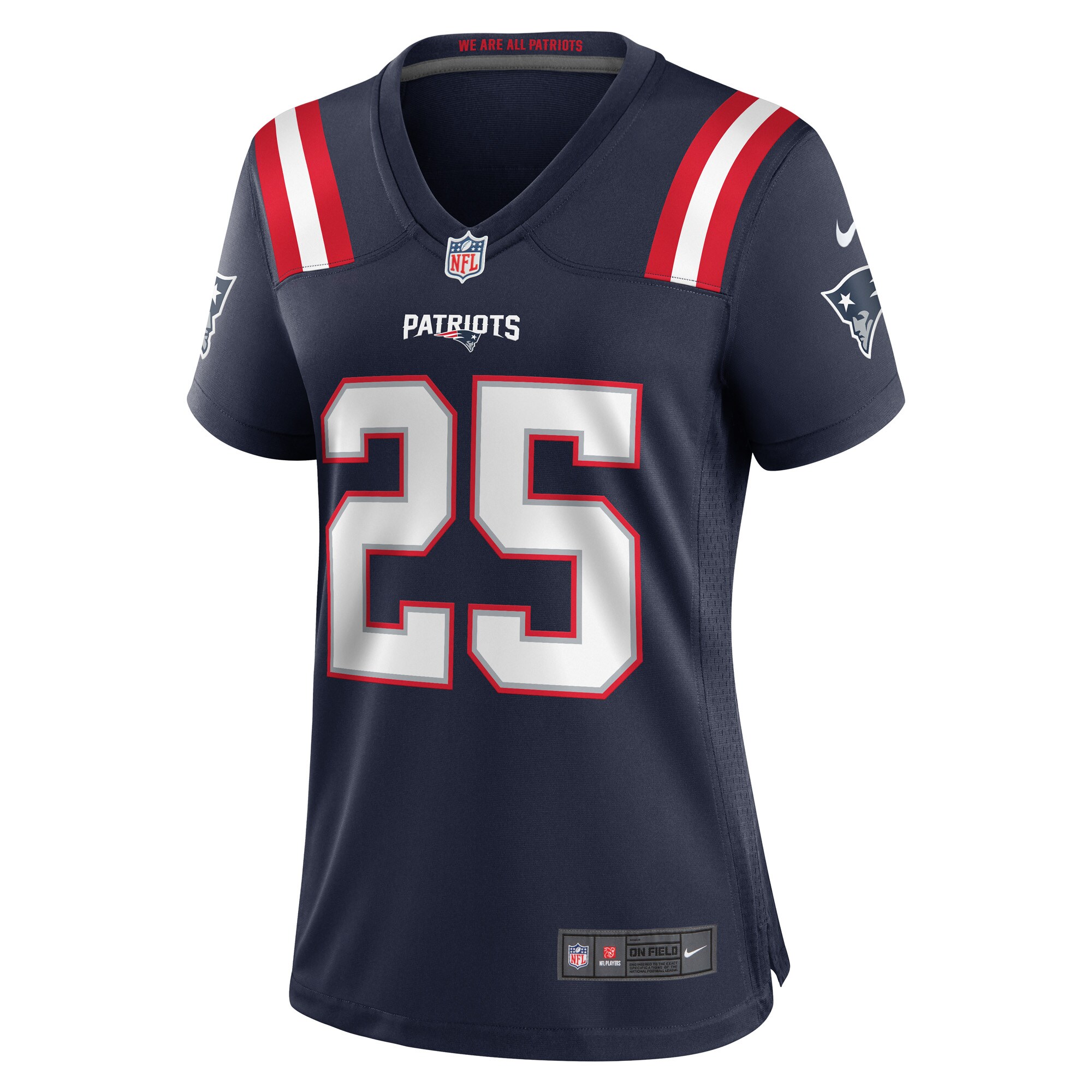 Alternative view of Marcus Jones New England Patriots Game Jersey - Women's