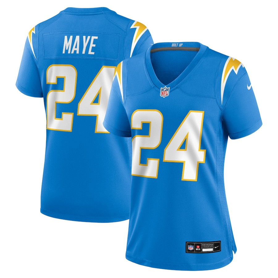 Marcus Maye #24 Los Angeles Chargers Game Jersey - Women's | Powder Blue