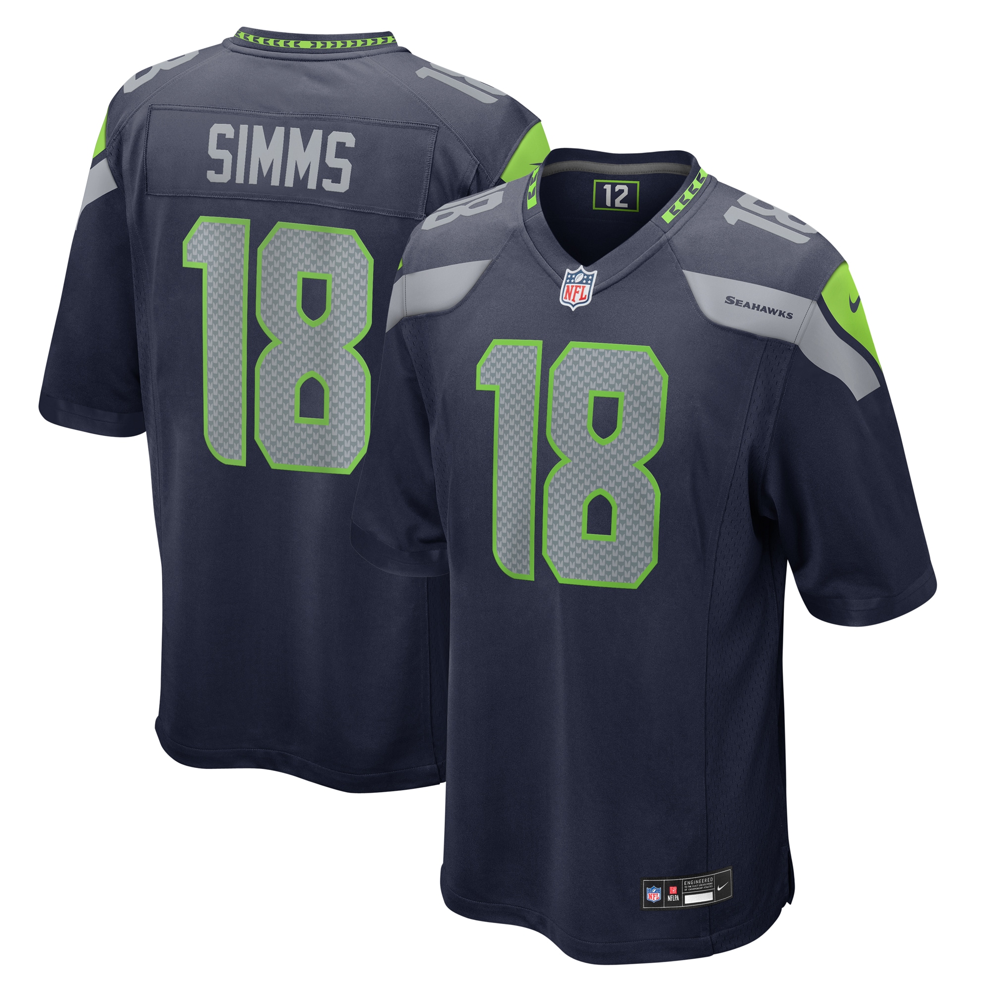 Marcus Simms Seattle Seahawks Game Jersey - Men's