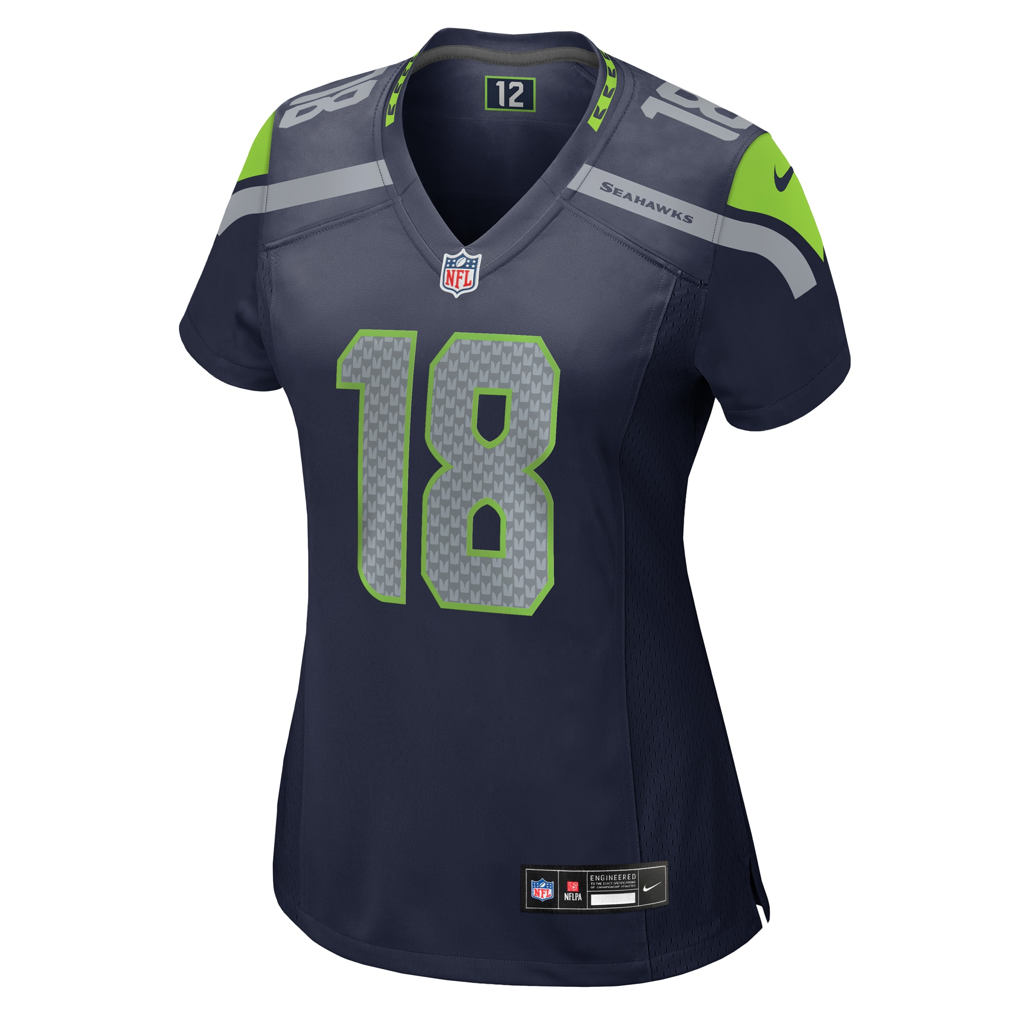 Alternative view of Marcus Simms Seattle Seahawks Game Jersey - Women's