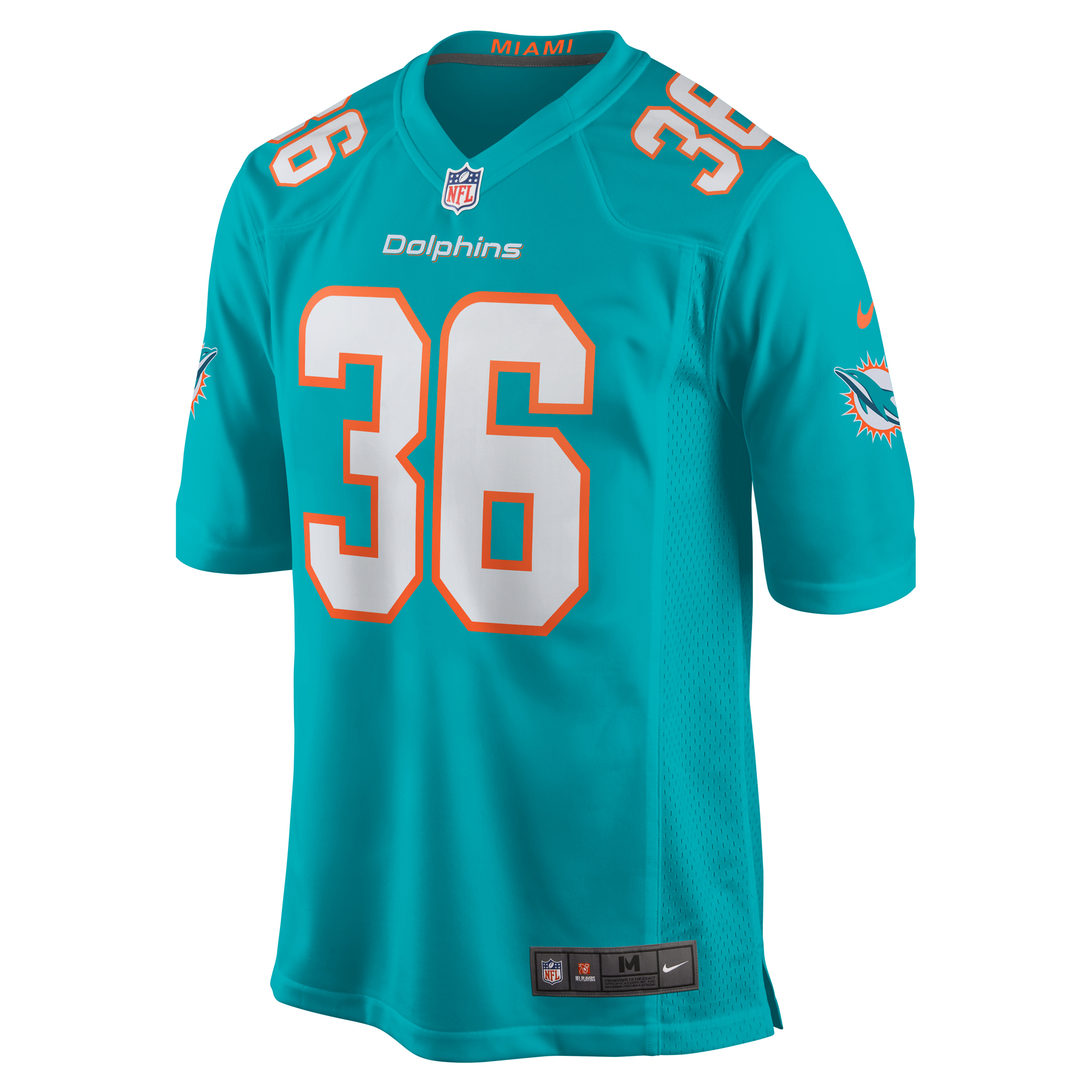 Alternative view of Mark Milton Miami Dolphins Game Jersey - Men's