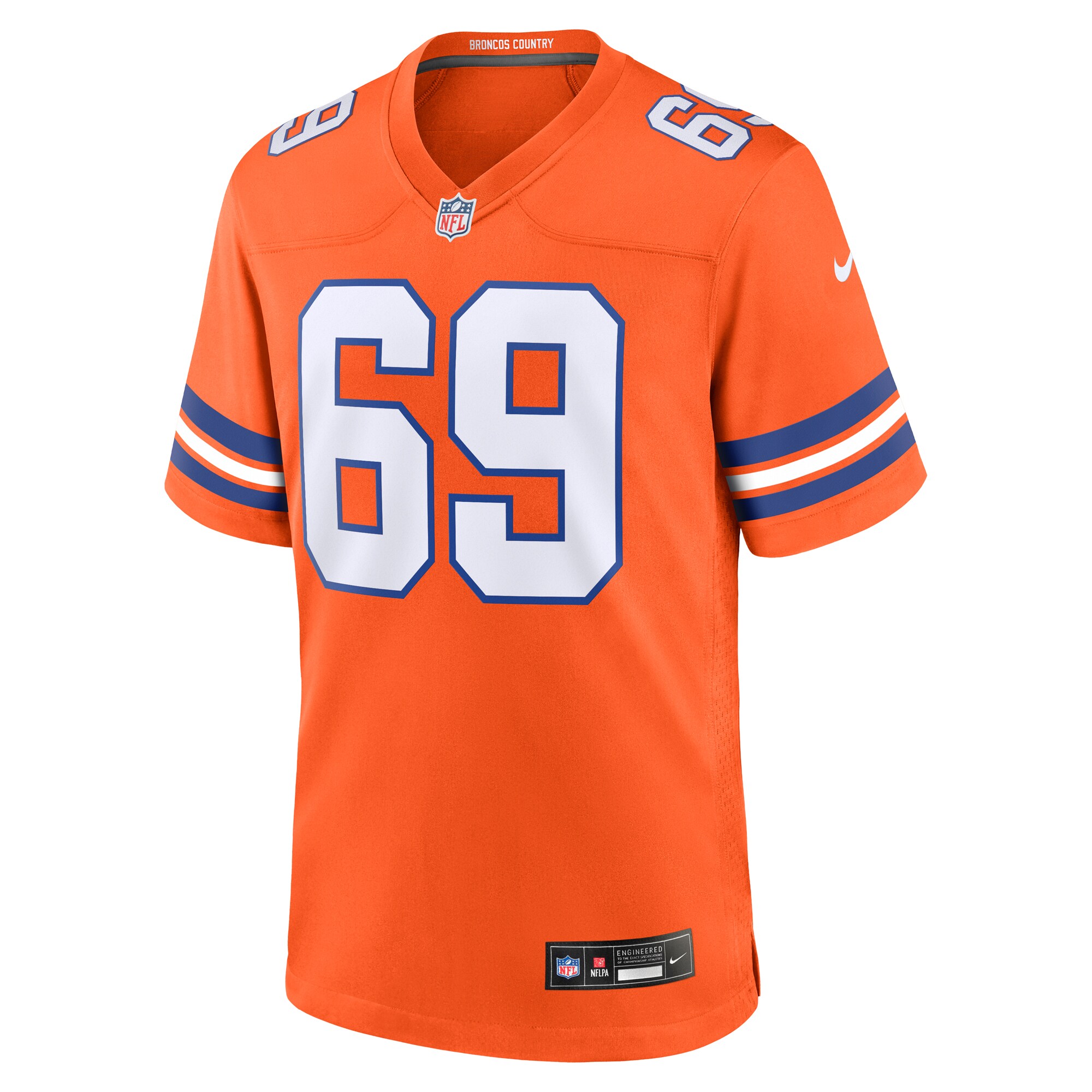 Alternative view of Mark Schlereth Denver Broncos Throwback Game Jersey - Men's