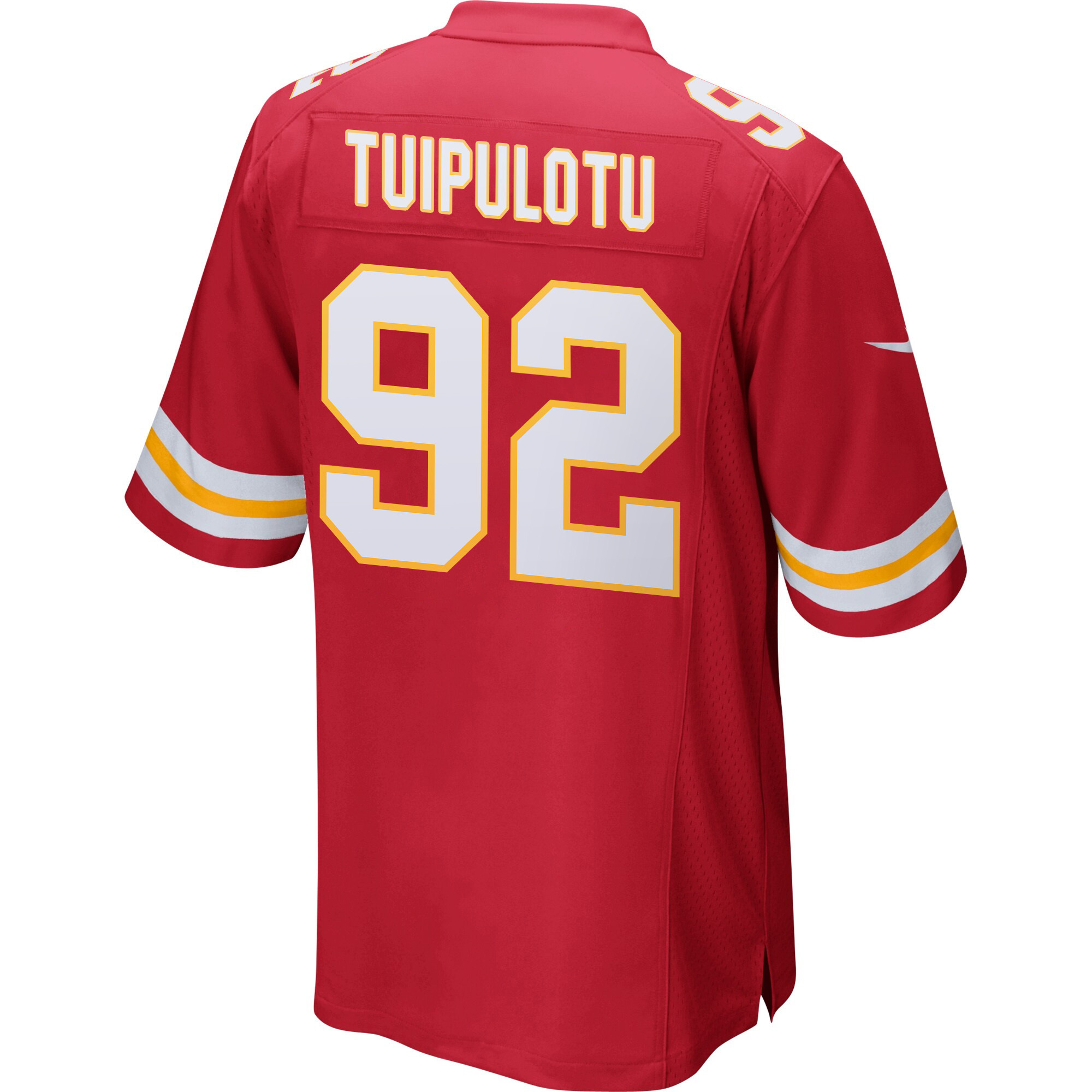 Marlon Tuipulotu #92 Kansas City Chiefs Super Bowl LIX Champions Patch Game Jersey - Men's | Red - Image 2