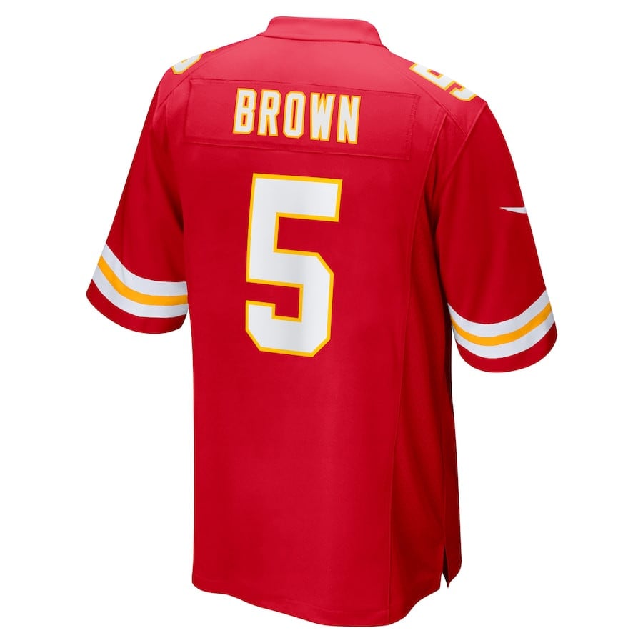 Marquise Brown #5 Kansas City Chiefs Game Jersey - Men's | Red - Image 3
