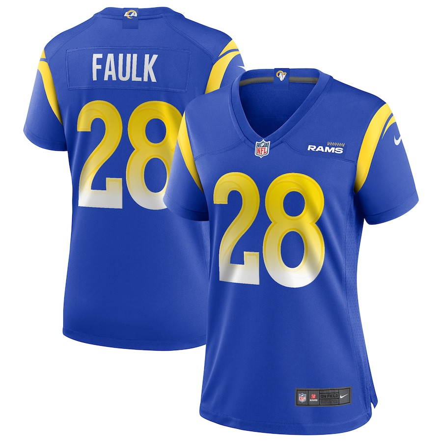 Marshall Faulk #28 Los Angeles Rams Game Jersey - Women's | Royal