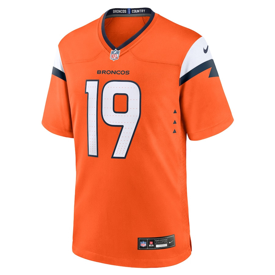 Marvin Mims Jr #19 Denver Broncos Game Jersey - Men's | Orange - Image 2
