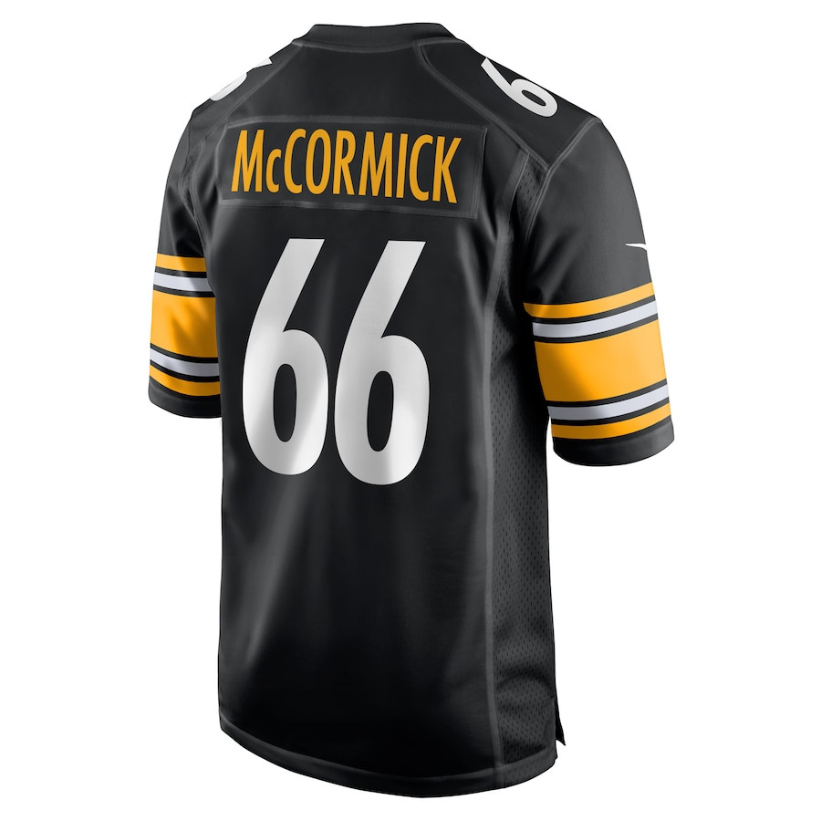 Mason McCormick #66 Pittsburgh Steelers Game Jersey - Men's | Black - Image 3
