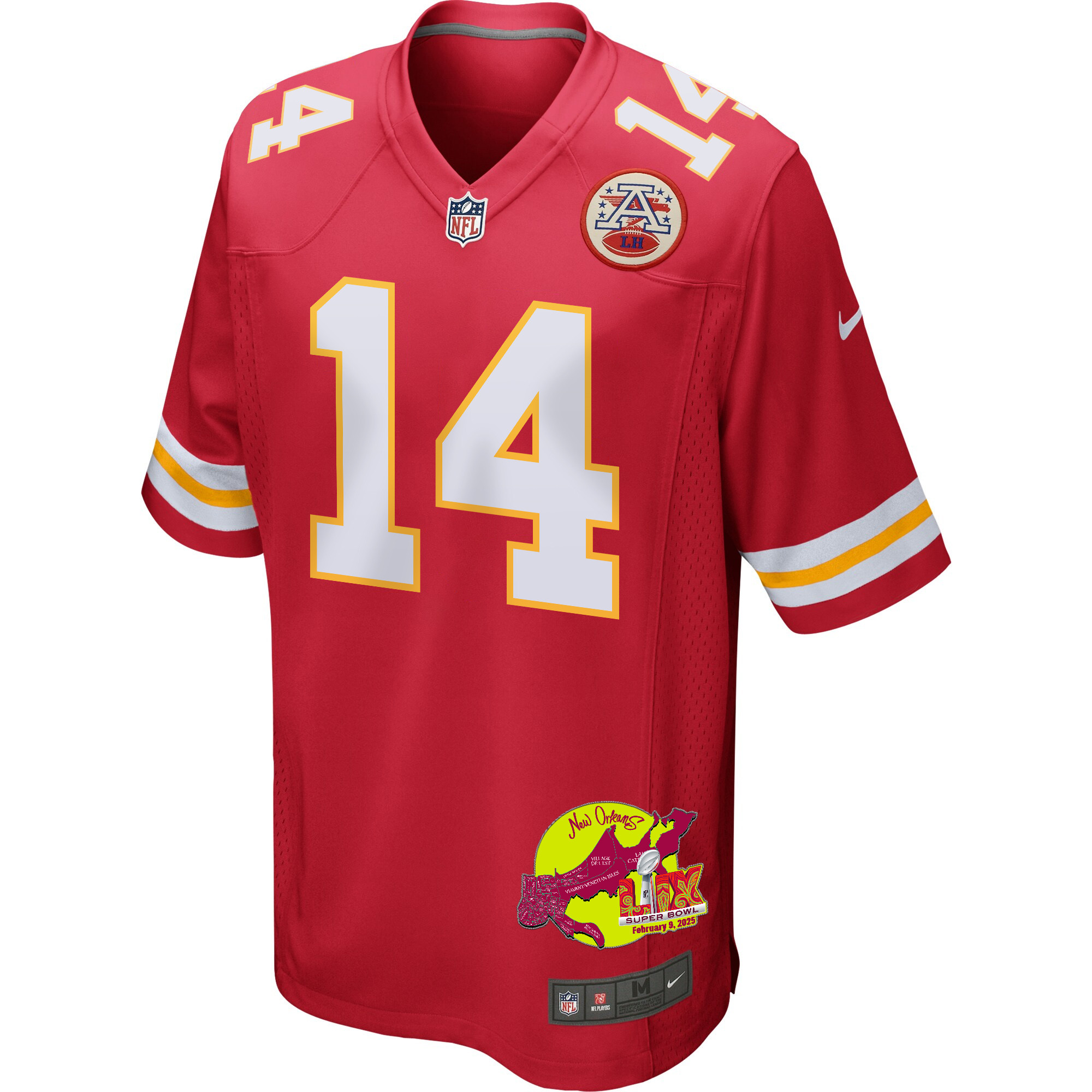 Matt Araiza #14 Kansas City Chiefs Super Bowl LIX Game Jersey - Men's | Red - Image 3