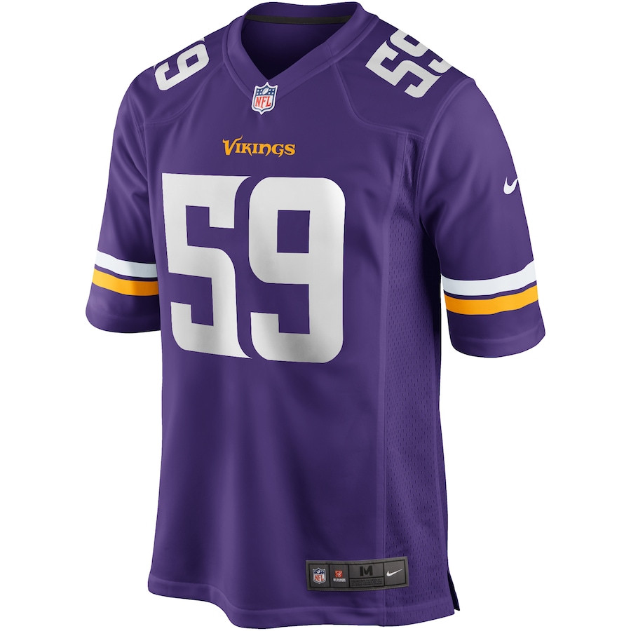 Alternative view of Matt Blair #59 Minnesota Vikings Game Jersey - Men's | Purple
