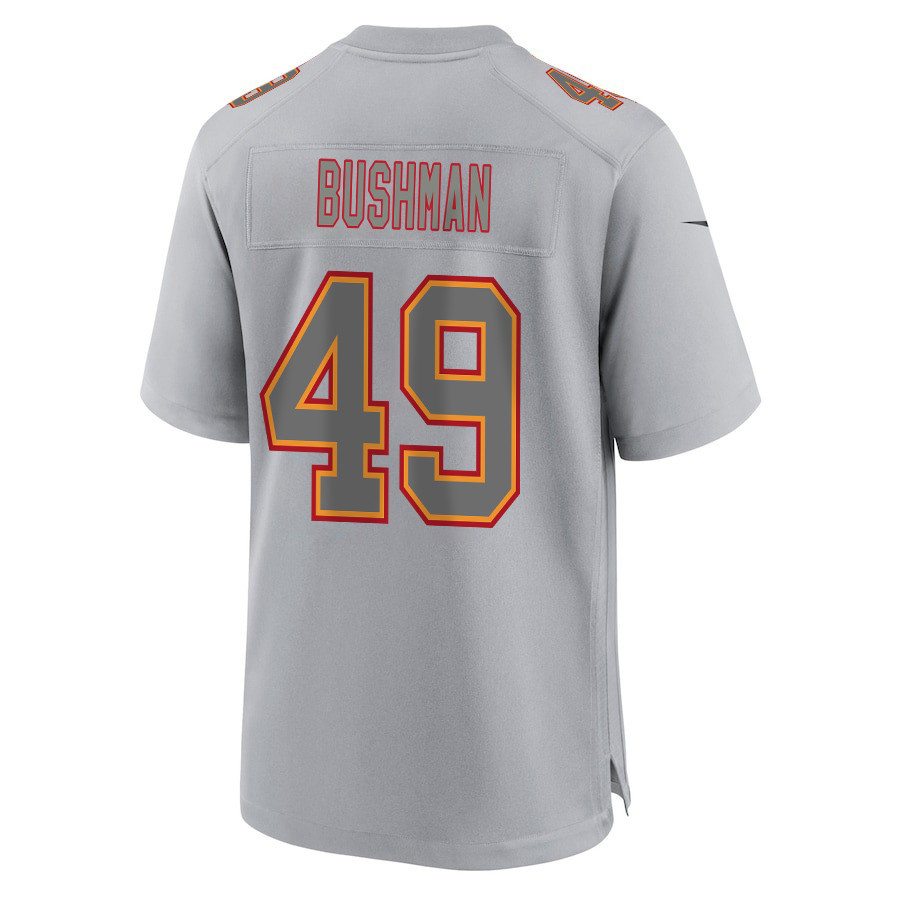 Matt Bushman #49 Kansas City Chiefs Super Bowl LVIII Champions 4X Game Jersey - Men's | Gray - Image 3