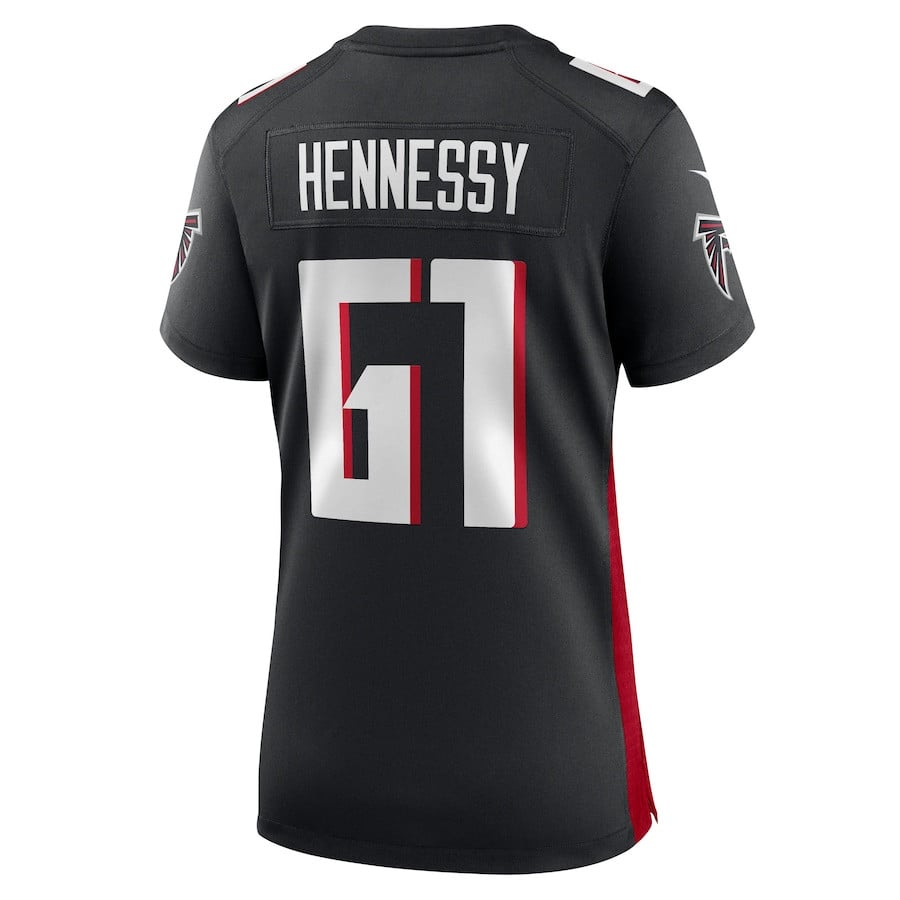 Matt Hennessy #61 Atlanta Falcons Game Jersey - Women's | Black - Image 3