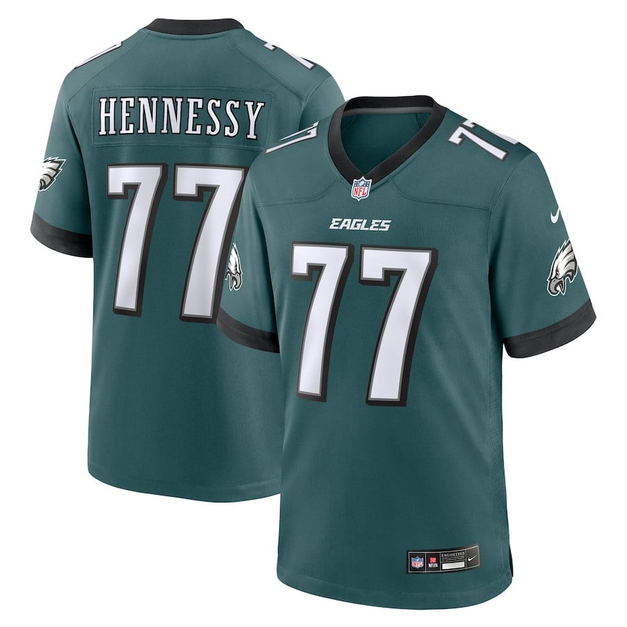 Matt Hennessy #77 Philadelphia Eagles Game Jersey - Men's | Midnight Green