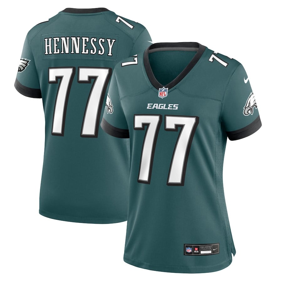 Matt Hennessy #77 Philadelphia Eagles Game Jersey - Women's | Midnight Green