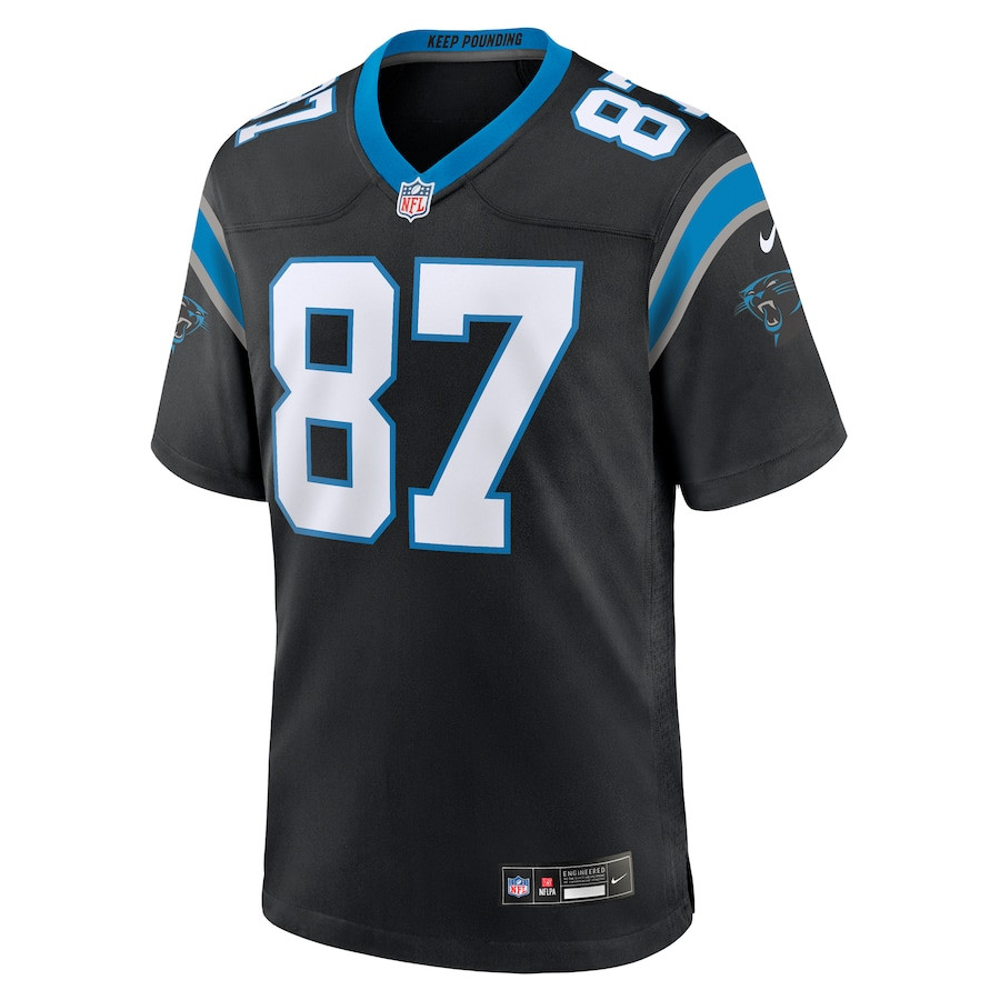 Alternative view of Matt Landers #87 Carolina Panthers Game Jersey - Men's | Black