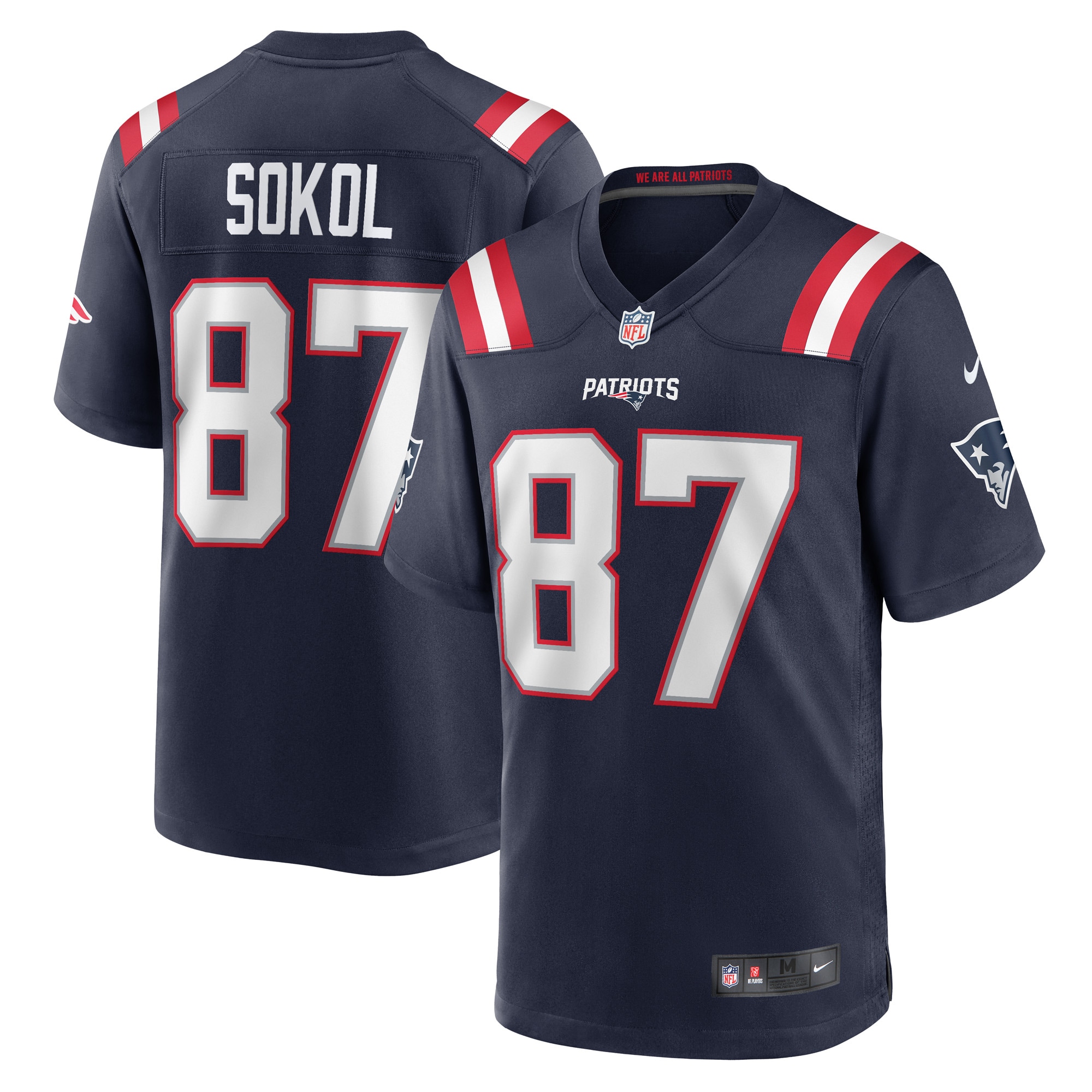 Matt Sokol New England Patriots Game Jersey - Men's