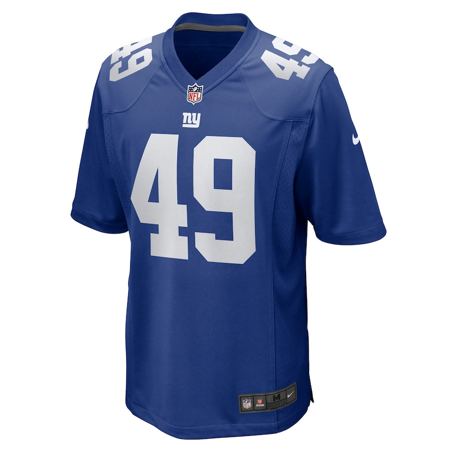 Alternative view of Matthew Adams #49 New York Giants Game Jersey - Men's | Royal