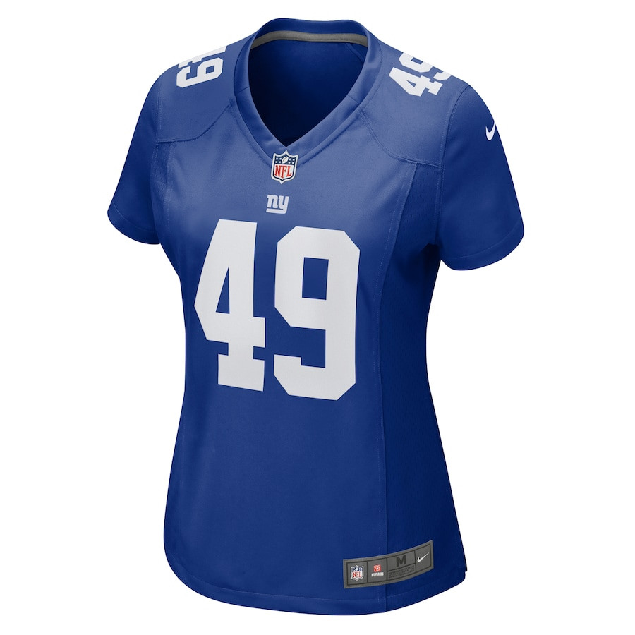 Alternative view of Matthew Adams #49 New York Giants Game Jersey - Women's | Royal