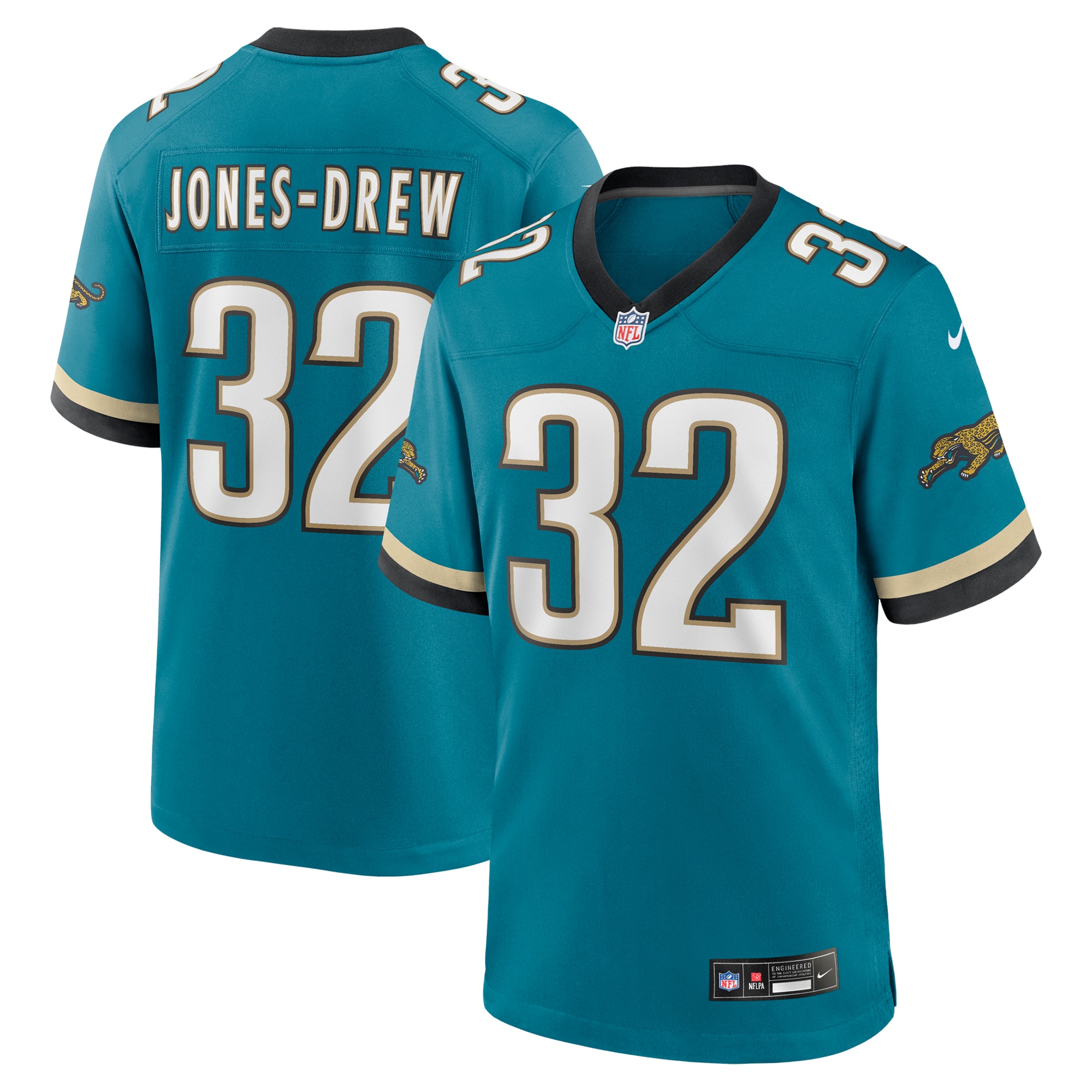 Maurice Jones-Drew Jacksonville Jaguars Throwback Game Jersey - Men's | Drew Teal Prowler Throwback Retired Player Game Jersey