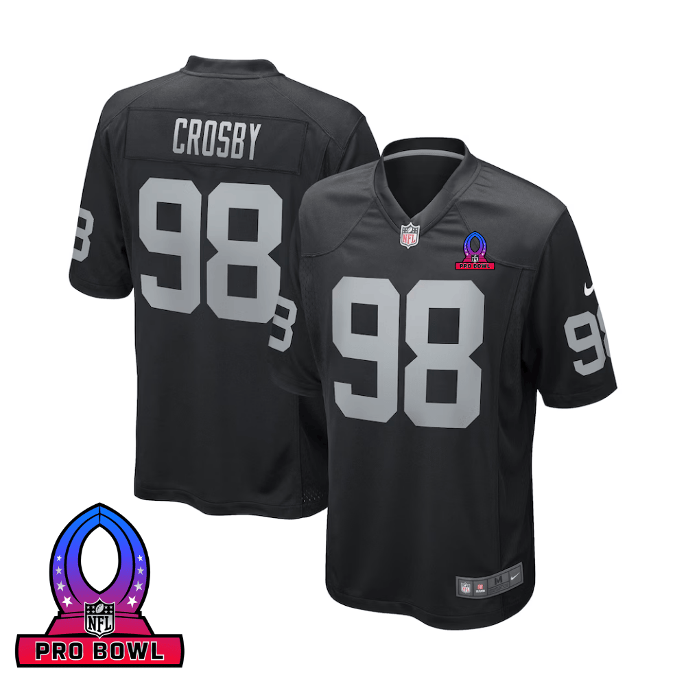 Maxx Crosby #98 Las Vegas Raiders Game Jersey - Men's | Black