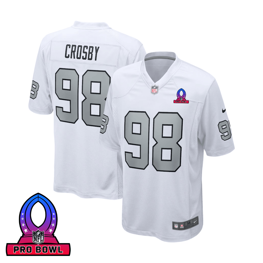Maxx Crosby #98 Las Vegas Raiders Game Jersey - Men's | White