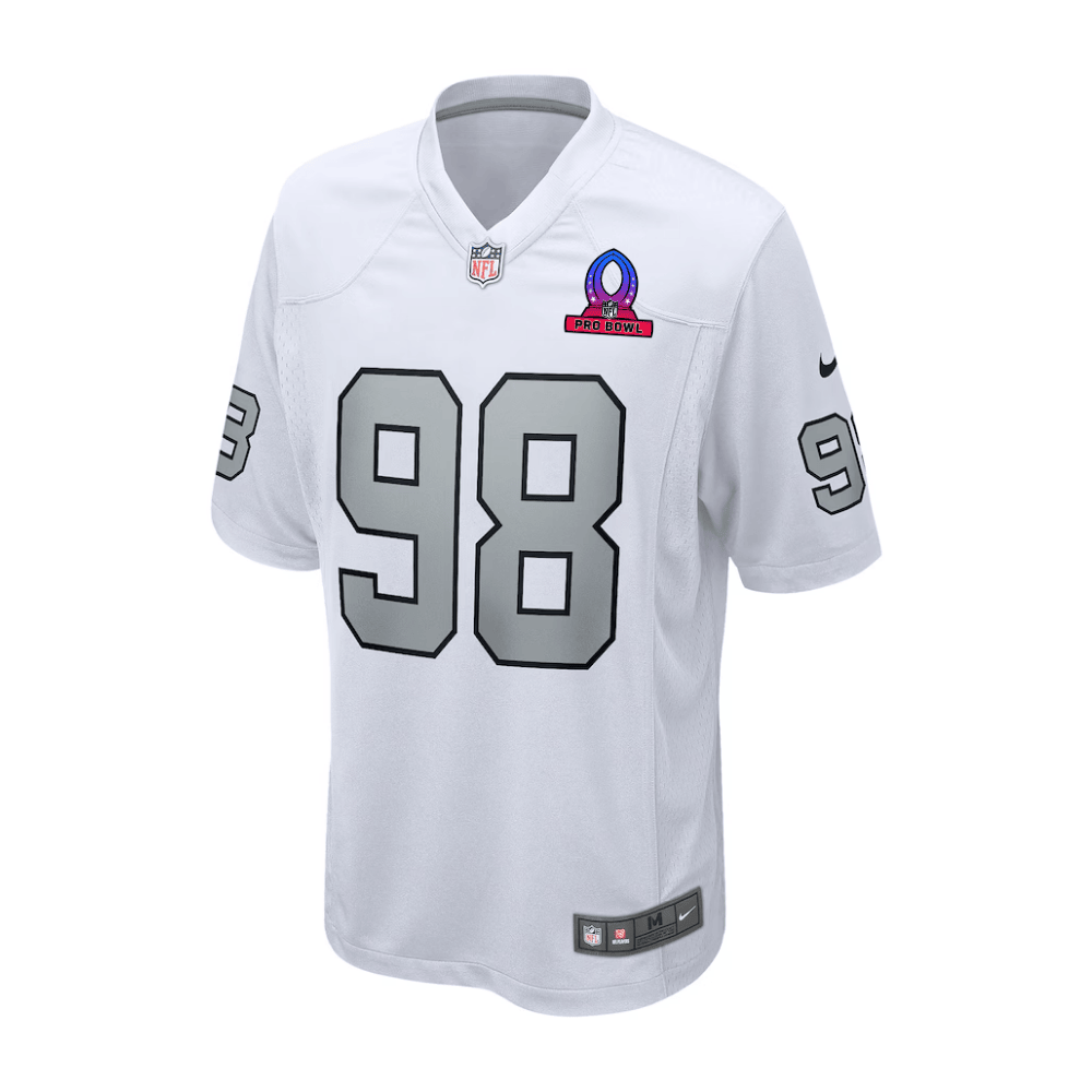 Alternative view of Maxx Crosby #98 Las Vegas Raiders Game Jersey - Men's | White