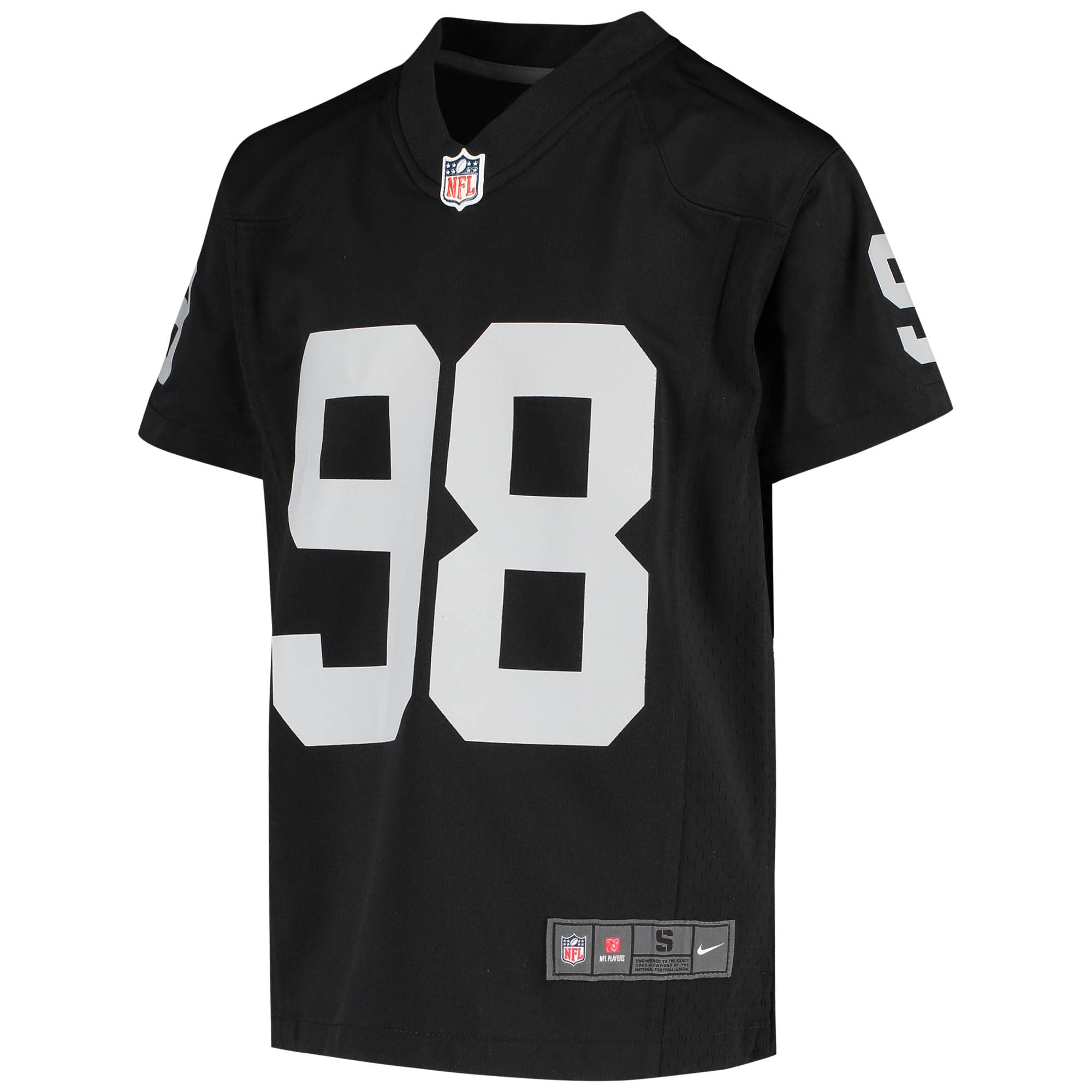 Alternative view of Maxx Crosby Las Vegas Raiders Game Jersey - Youth