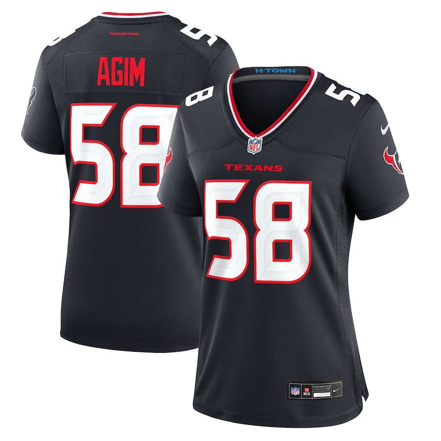McTelvin Agim #58 Houston Texans Game Jersey - Women's | Navy