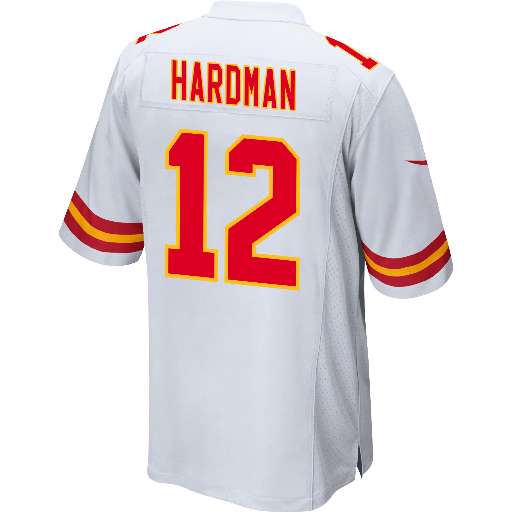 Mecole Hardman #12 Kansas City Chiefs Super Bowl LVIII Patch Game Jersey - Men's | White - Image 3
