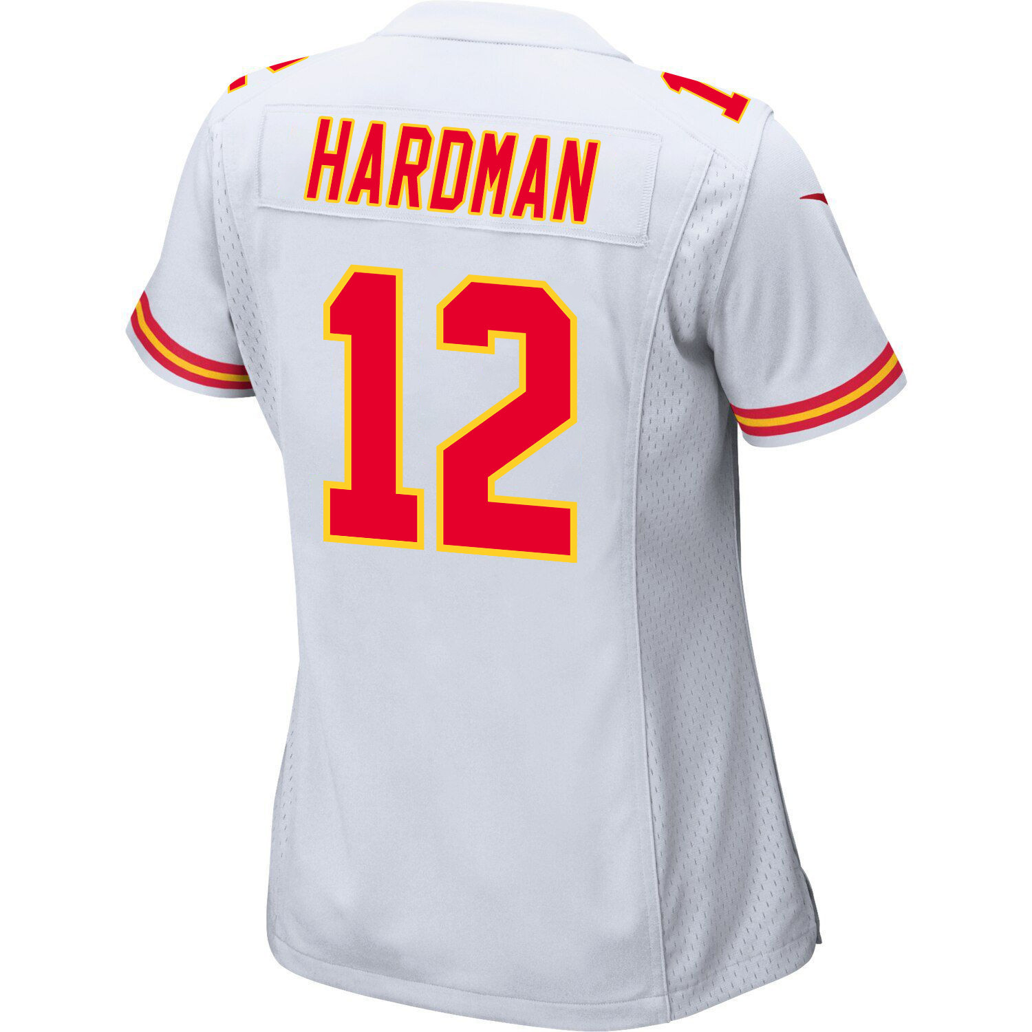 Mecole Hardman #12 Kansas City Chiefs Super Bowl LVIII Patch Game Jersey - Women's | White - Image 3