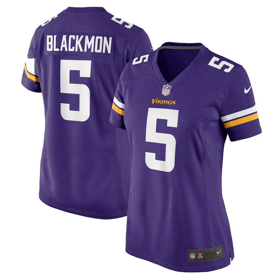 Mekhi Blackmon #5 Minnesota Vikings Game Jersey - Women's | Purple