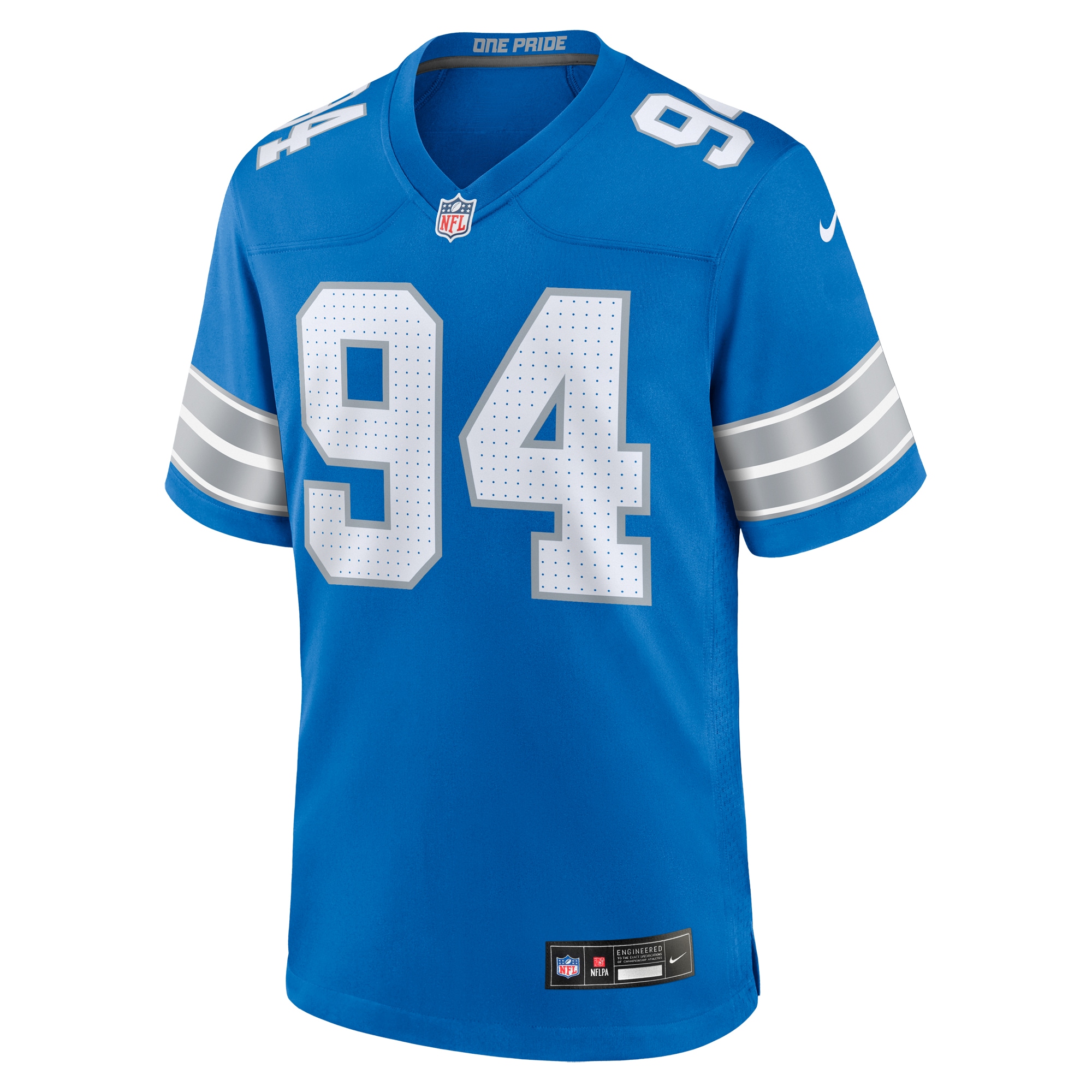 Alternative view of Mekhi Wingo Detroit Lions Game Jersey - Men's