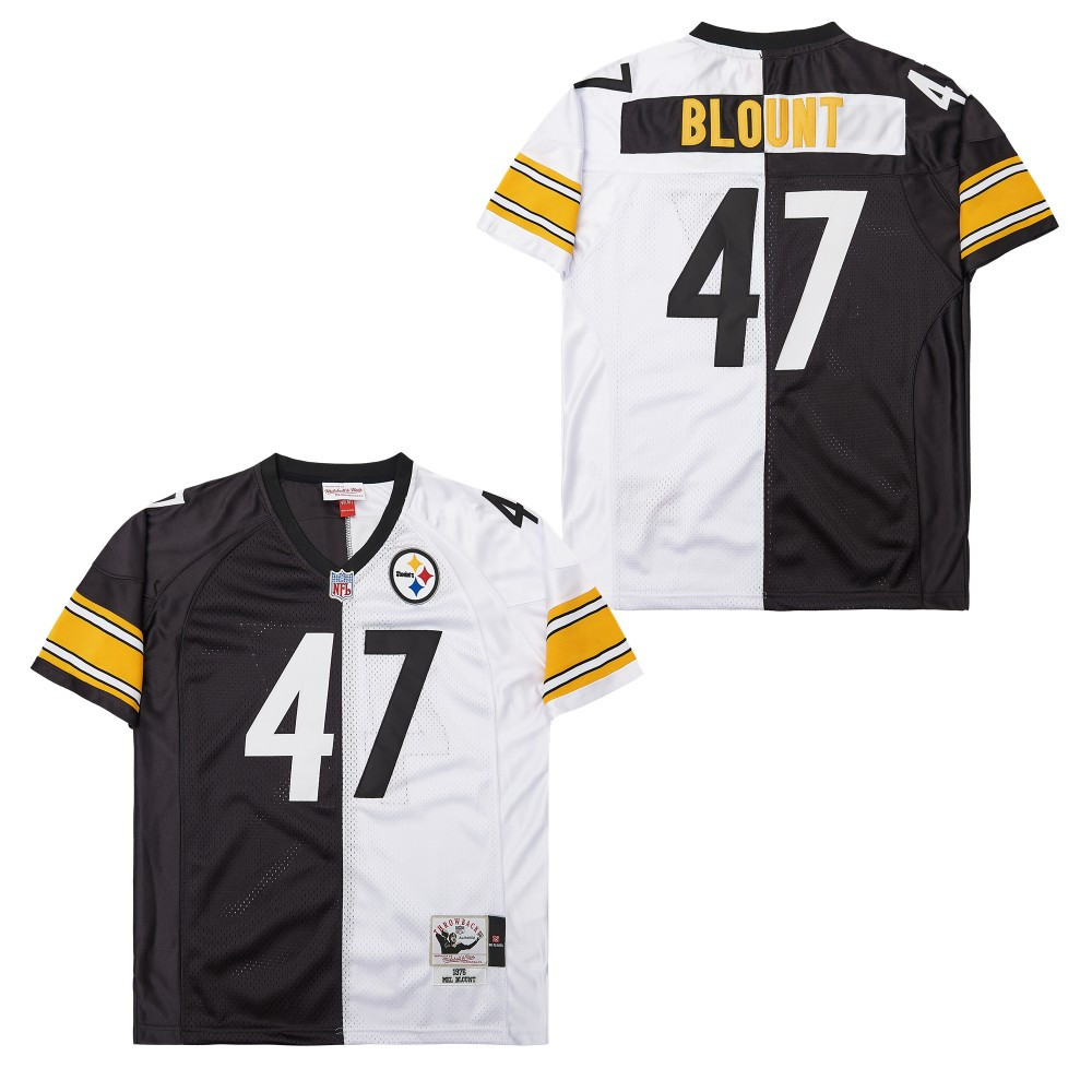 Alternative view of Mel Blount #47 Pittsburgh Steelers Throwback Game Jersey - Men's