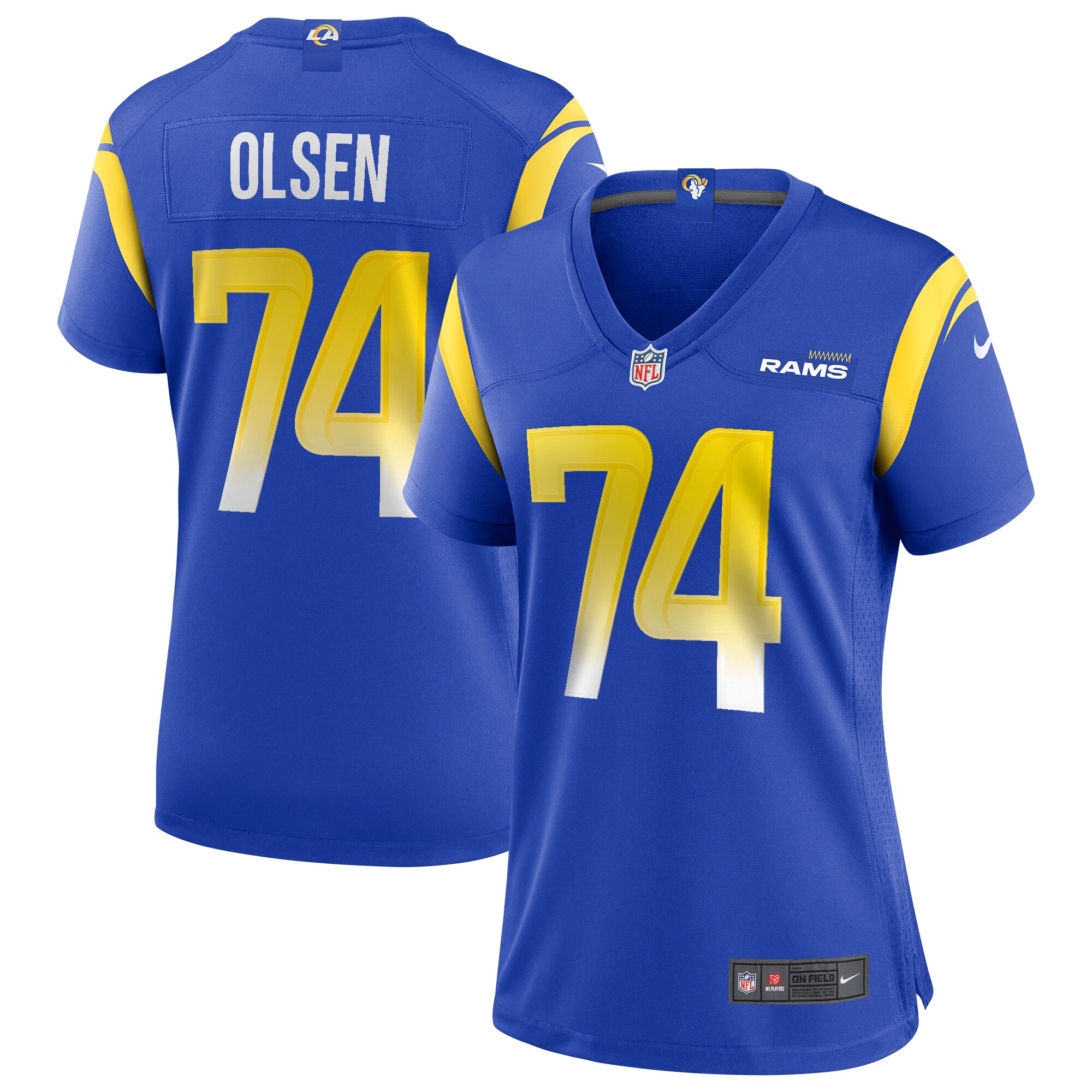Merlin Olsen Los Angeles Rams Retired Player Game Jersey - Women's