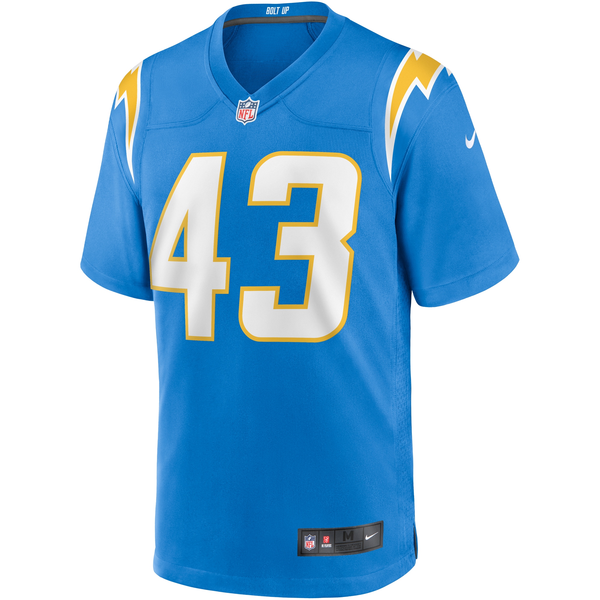 Alternative view of Michael Davis Los Angeles Chargers Game Jersey - Men's